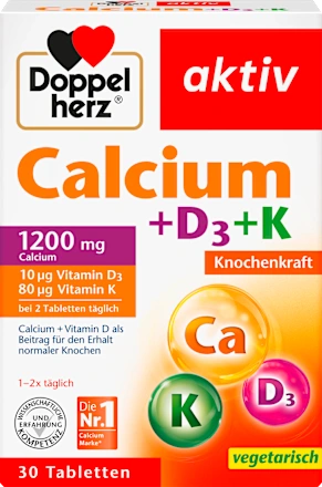 Doppelherz Calcium + Vitamin D3 Tabletten 30 St. Таблетки Кальцій + Вітамін D3 30 шт. Львів