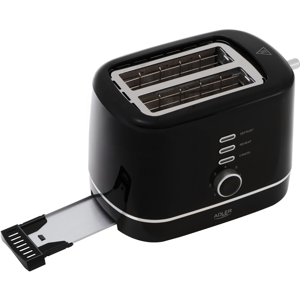 Тостер Adler AD 3224 black 850Вт/ 2 відділення/7 режимів підсмажування/розморожування/підігрів булок Вінниця - фото 6