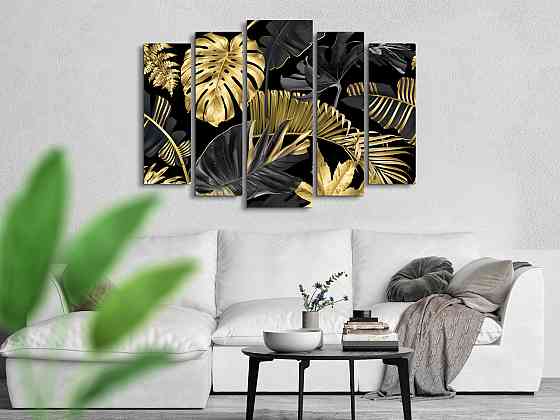 Модульна картина Монстера Абстракція Art-268_5 ( 80х118см ) Київ