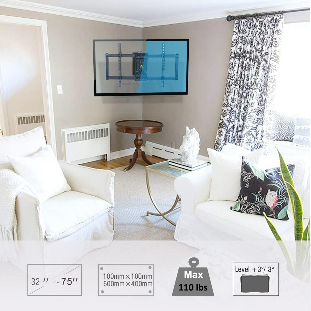 Кронштейн FORGING MOUNT для телевізора 32”-75”, поворотний, висувний 84 см, VESA 600x400 мм, до 45 кг Київ - фото 4