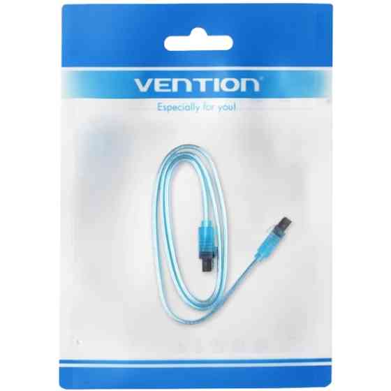 Кабель SATA 3.0 7pin, F/F, 0.5 м, L-конектор, Blue Vention Винница