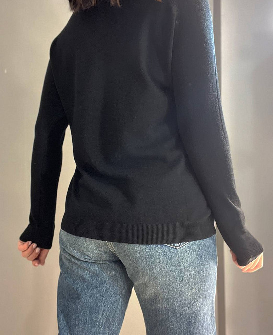 Джемпер жіночий ACCORDDREAM 9377 тонкий светр простий базовий однотонний, чорний, one size Київ - фото 5
