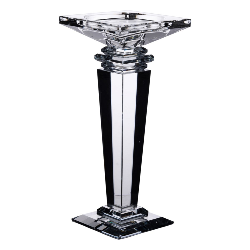 Yiwu Підсвічник скляний на високій ніжці 9.5×9.5×22.5 см декоративний прозорий HP-4-53M Коломыя - изображение 1