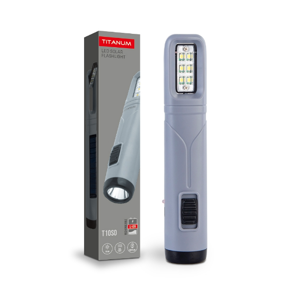 Ліхтарик LED портативний 50Lm 5500K з сонячною батареєю TLF-T10SO Titanum Житомир - фото 3