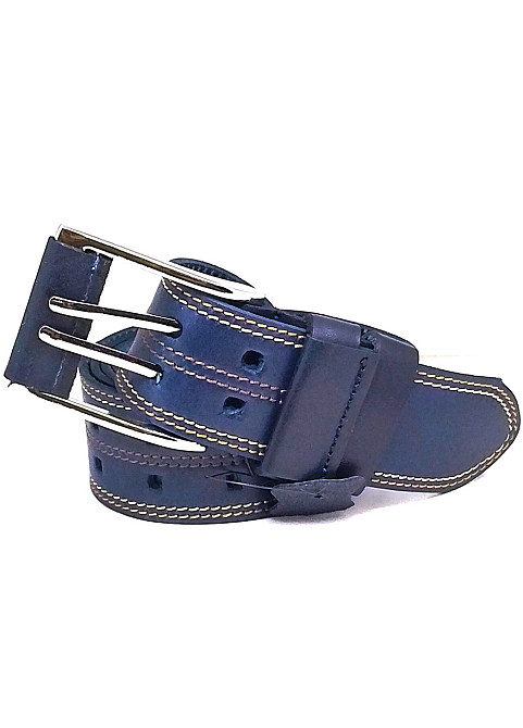 Кожаный ремень портупея 1250х45 мм синий Одесса - изображение 3