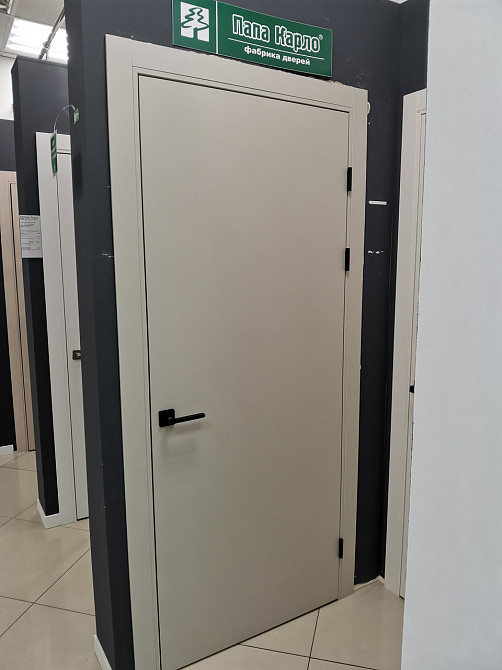 Двери экошпон, Полотно, серия PLATO (PLATO 01с) Светло-серый Киев - изображение 2