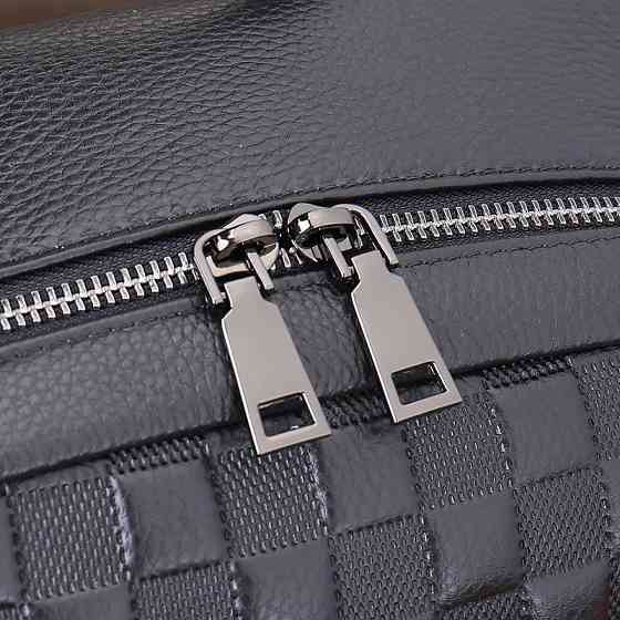 Рюкзак чоловічий з натуральної шкіри 30х41х12, міська сумка на спину для ноутбука Tiding Bag чорна Київ