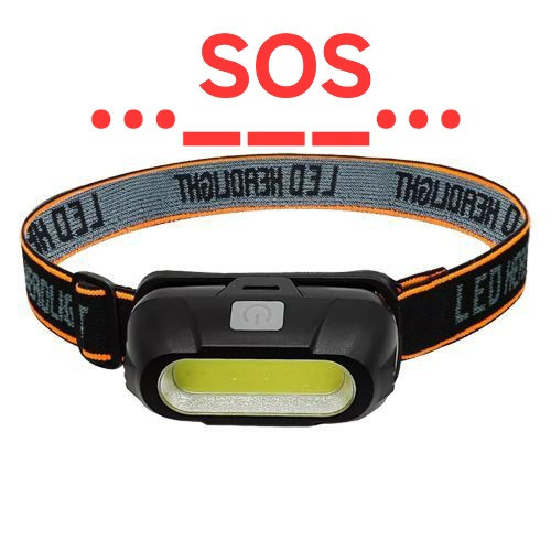 Фонарь на лоб красный аккумуляторный налобны Красный све режим SOS Одеса - фото 8