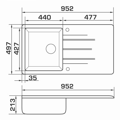 Мийка кухонна GRANADO MORA black shine (gr2601) Вінниця - фото 6