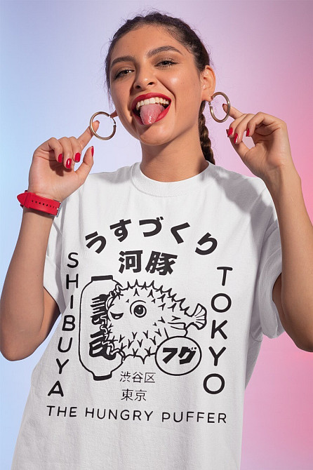 Футболка для мальчика аниме Джапанесе Пуффер Фисх Токйо оверсайз (рост от 165 до 180 ) Черний AnimeJ0242m Днепр - изображение 2