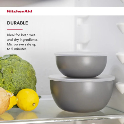Миска KitchenAid Coreline, набір 4 шт, з кришкою, сірий (KQG176OSCGG) Винница - изображение 7