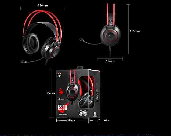 Гарнітура A4Tech Bloody G200 Black/Red чорний/червоний Харків