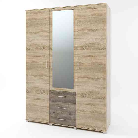 Шафа розпашна велика з дзеркалом Еверест Бриз ШП-5 сонома + трюфель (DTM-2483) Львів