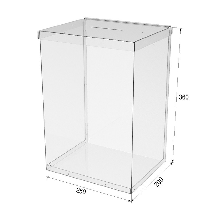 Ящик EKOSTAR без замка для пожертвований и сбора денег 250x200x360. Объем 18 литров Киев - изображение 4