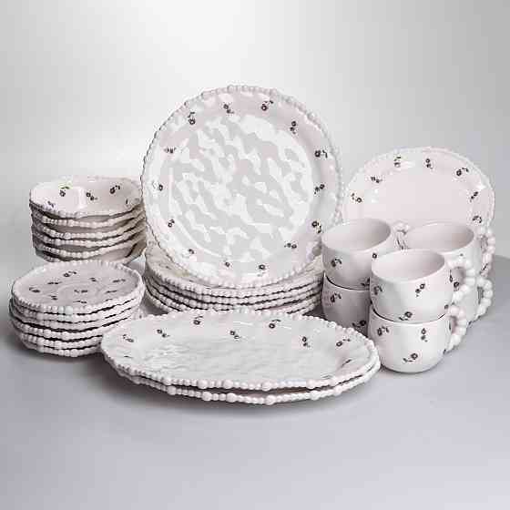 Yiwu Столовий набір посуду тарілок і чашок 32 предмети на 6 персон Pearl порцеляновий YY78-4A Коломия