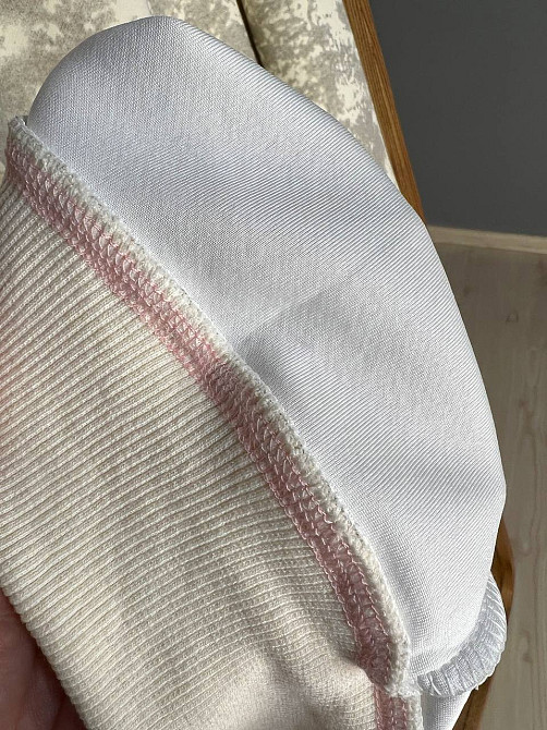 Свитшот женский Joy one 1732 удлиненный оверсайз вареный тай-дай с надписью DONELES one size, молочний, one size Киев - изображение 3