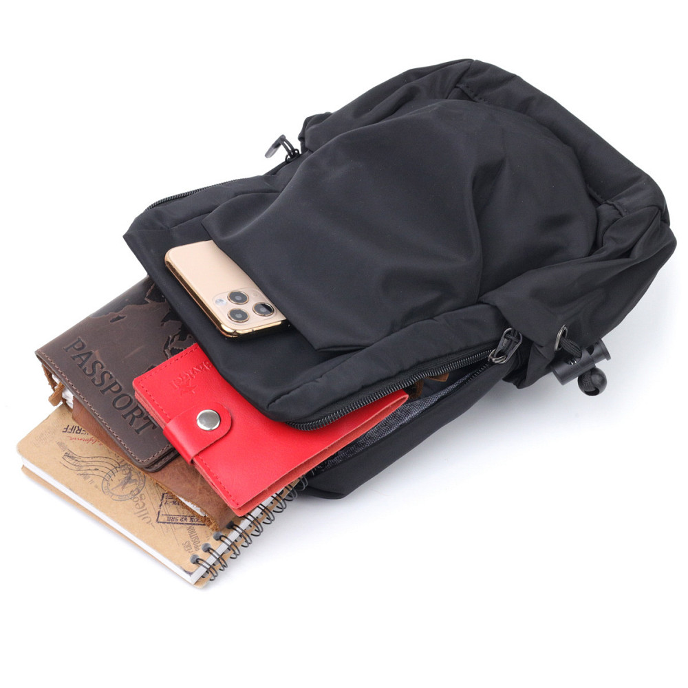 Универсальная мужская текстильная сумка Vintage 20576 Черный Киев - изображение 6