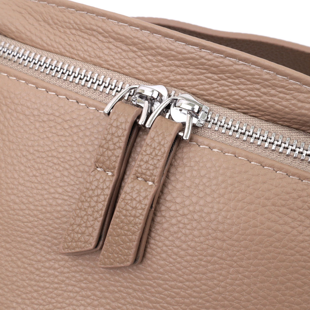 Летняя женская сумка через плечо в классическом цвете из натуральной кожи Vintage 22657 Бежевая Киев - изображение 7