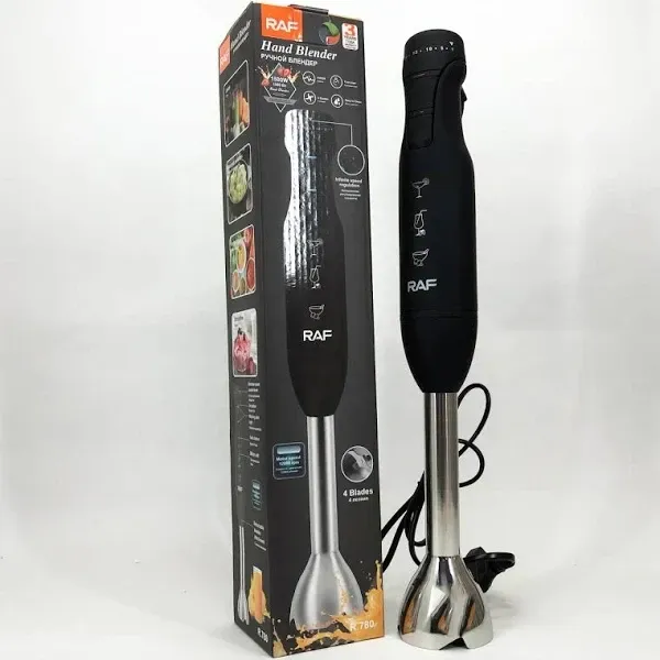 Погружной блендер Domotec/RAF R-780, 1500Вт, для измельчения продуктов, с колкой льда, режим турбо Одесса - изображение 4