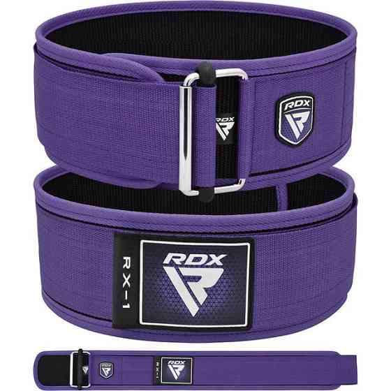 Пояс для важкої атлетики RDX RX1 Weight Lifting Belt Purple XS Каменское