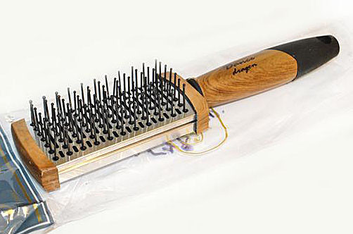 Гребінець для волосся литий з продувом з дерева Київ - фото 1