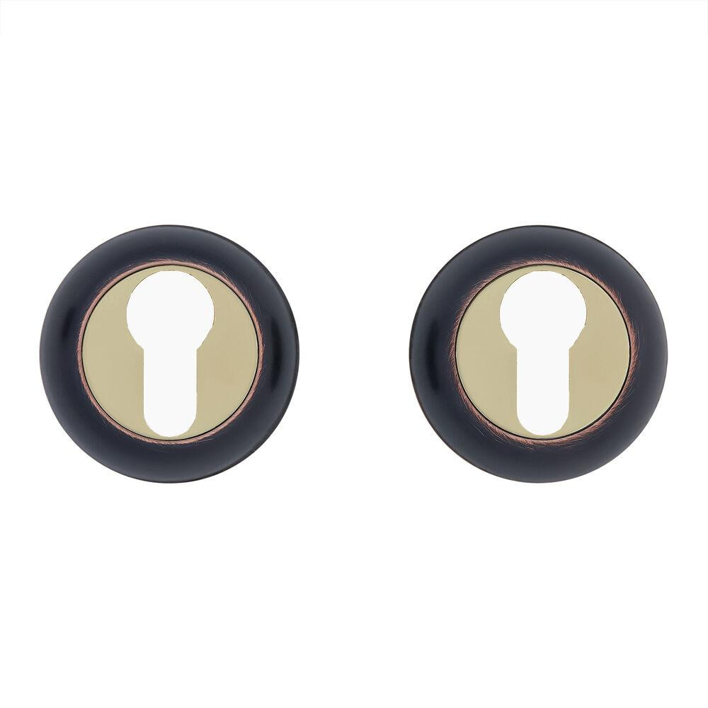 Накладки на цилиндр Gavrohe A5-EH ORB/PB черный с патиной/ золото Киев - изображение 1