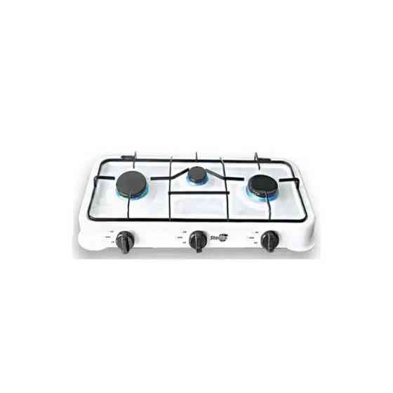 Газова плита SGS-6003, 3 конфорки, механічне керування, метал, компактна для кухні Одеса