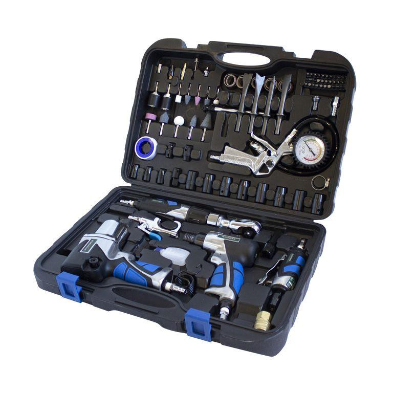 Набір інструментів. з аксесуарами57пр(гайковерт-1/2", 650н/м, пневмозач.маш.-6мм, 25000об/хв, пневмо Одеса - фото 1