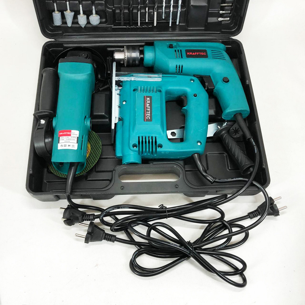 Набір електроінструментів 3в1: мережний ударний дриль, болгарка мережева, електричний лобзик потужний LN-12 Львів - фото 10