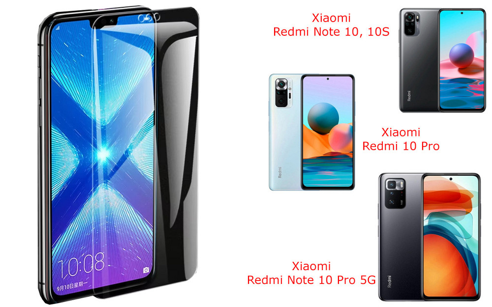 Защитное стекло NeoGlass для Xiaomi Redmi Note 10, 10S, 10 Pro, 10 Pro 5G – ультрапрозрачное и устойчивое Киев - изображение 2