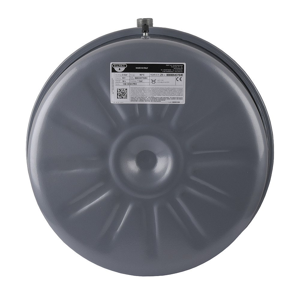 Бак Zilmet oem-pro для монтажу в котли  плоский Арт. 531 18л 3bar  рифлений ( 13B6001805 ) Тернопіль - фото 1