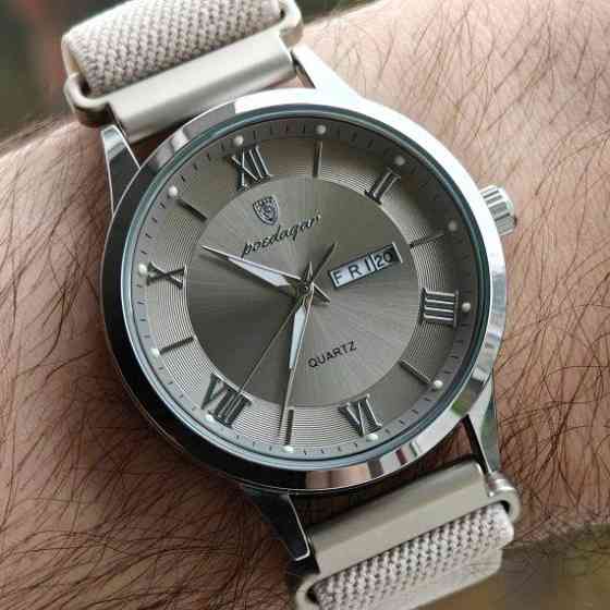 Годинник чоловічий наручний Poedagar Berlin Nylon Creamy (2 ремінці) Вінниця