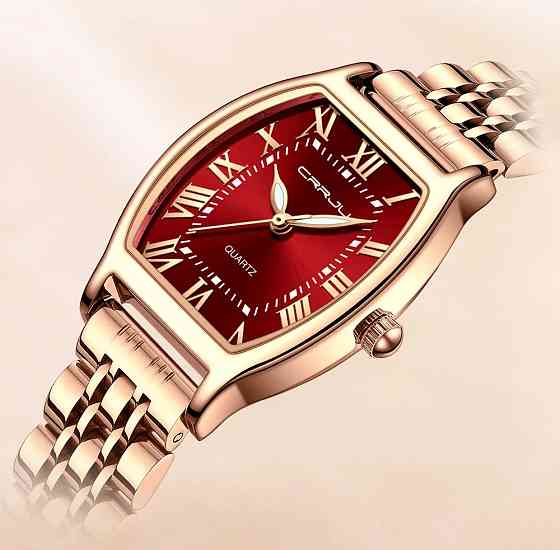 Годинник жіночий наручний Crrju France Leather Classic (2 ремінці) Київ
