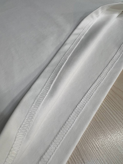 Футболка женская A-N 26048 базовая средняя длина классическая вышивка омега, белый, one size Киев - изображение 18