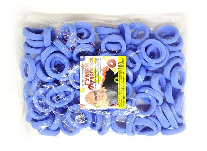 Гумки для волосся жіночі блакитні 100 шт Київ - фото 1