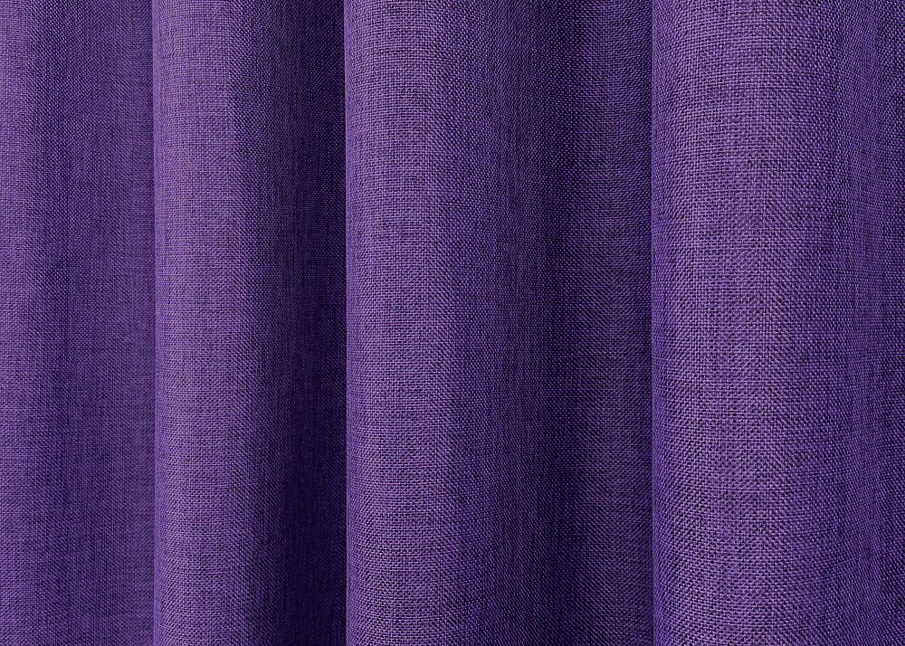 Комплект готовых штор VR-Textil Лен Мешковина № 1066ш Фиолетовый 100х280 см 2 шт (31-608) Киев - изображение 7