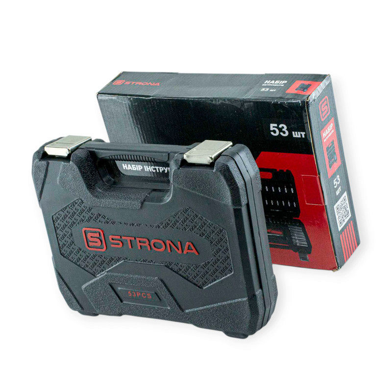 Набір інструменту 1/4" 53 шт, 4-14 мм з тріщ., подовж., кардан, отв.-вороток, біти, подовж. Мукачево - фото 3