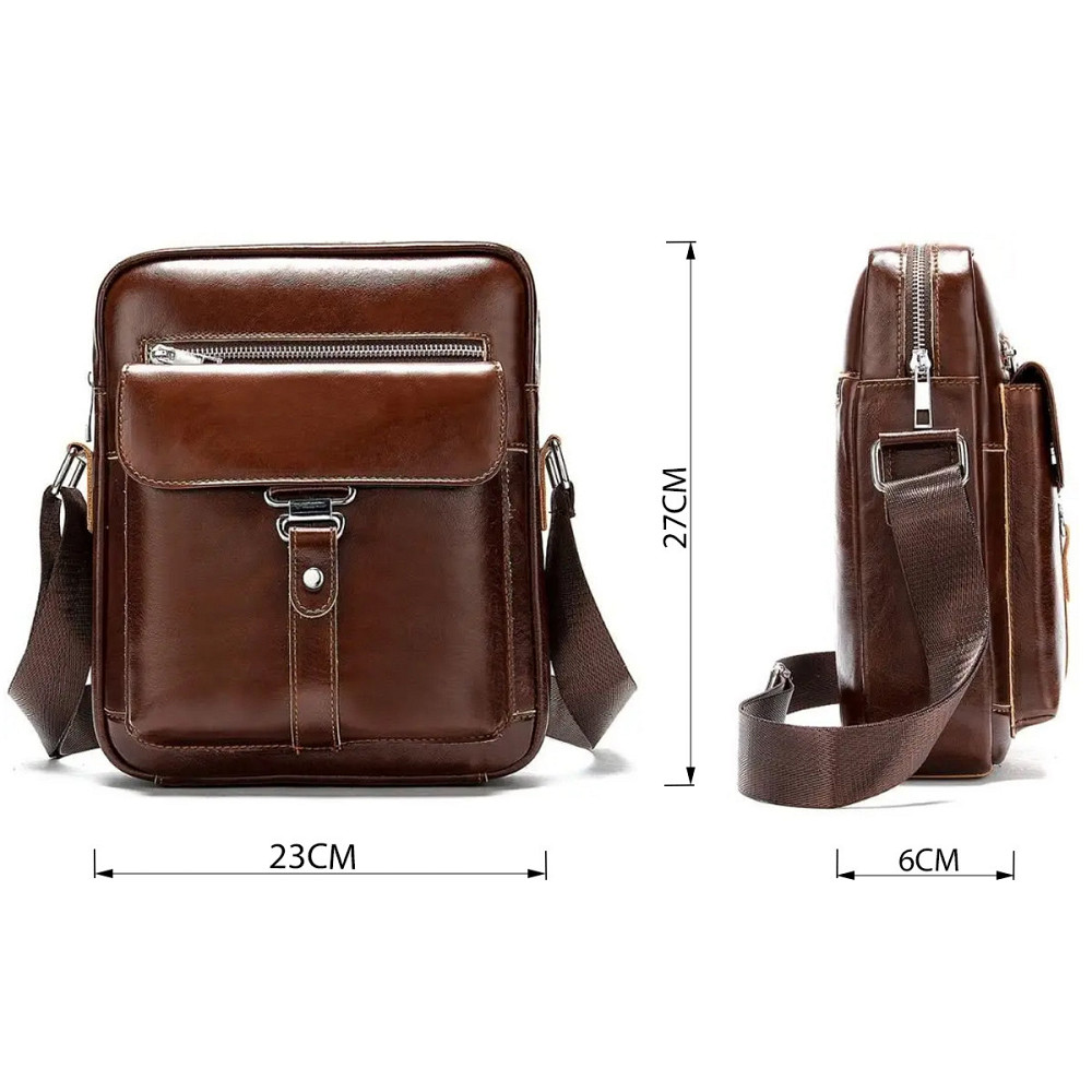 Сумка стильная мужская Коричневая (Vintage) Киев - изображение 17