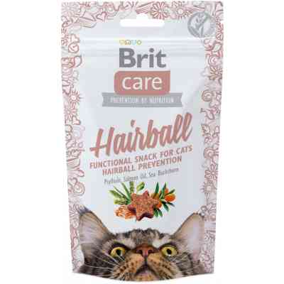 Лакомство для котов Brit Care Hairball с уткой 50 г (8595602521395) Винница