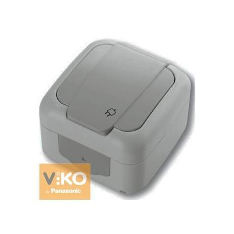 PALMIYE Розетка 1 наружная с/заземл. с крышкой влагоза. Viko Харьков - изображение 2