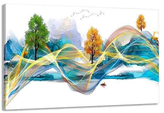 Картина полотно у вітальню / спальню Природа ліс   MLP_185  ( 60х30см ) Київ