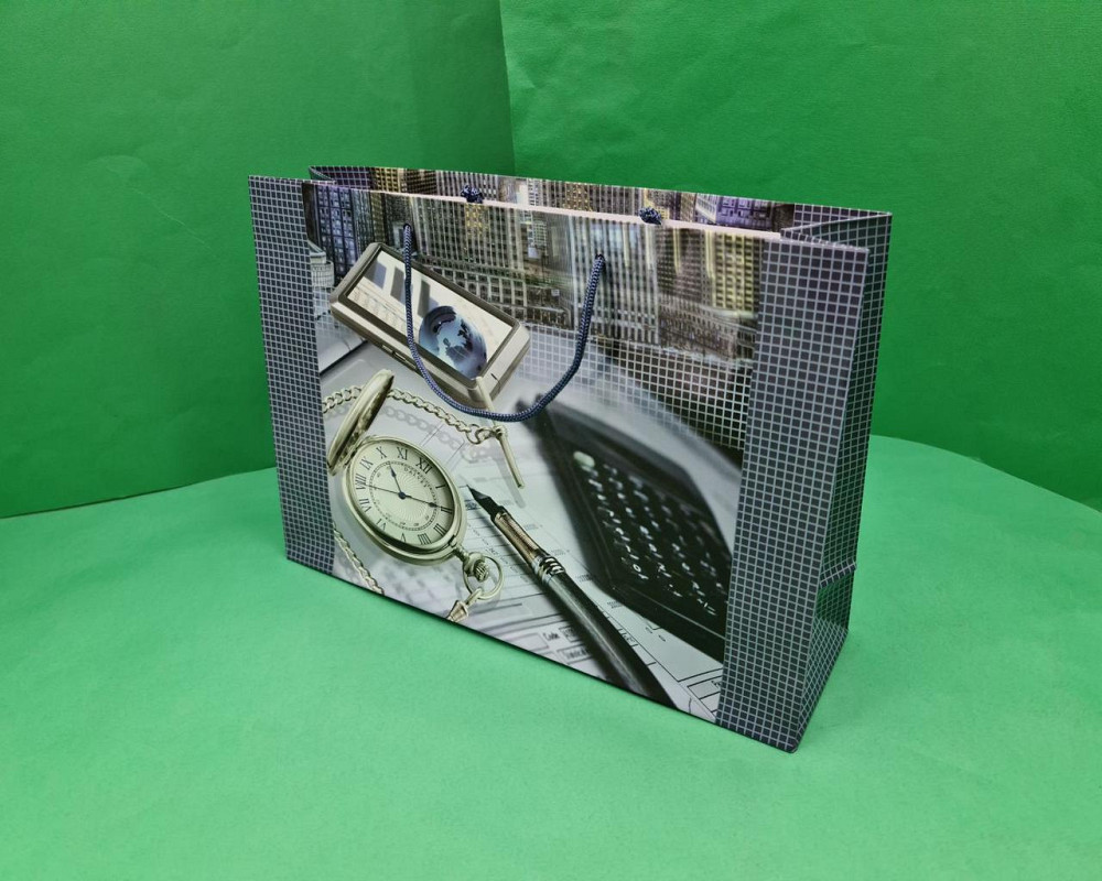 Бумажный большой горизонтальный пакет  36/22/10(артBG-090) (12 шт) Харьков - изображение 1