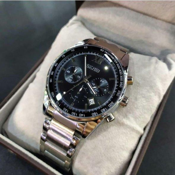 Чоловічий наручний годинник Skmei Tandem 9096 Сріблястий Вінниця - фото 4