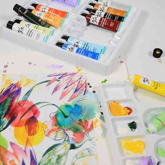 Краски акриловые для рисования Mont Marte Two Seasons Watercolour Signature 18pc x 12ml Разноцветные Каменец-Подольский