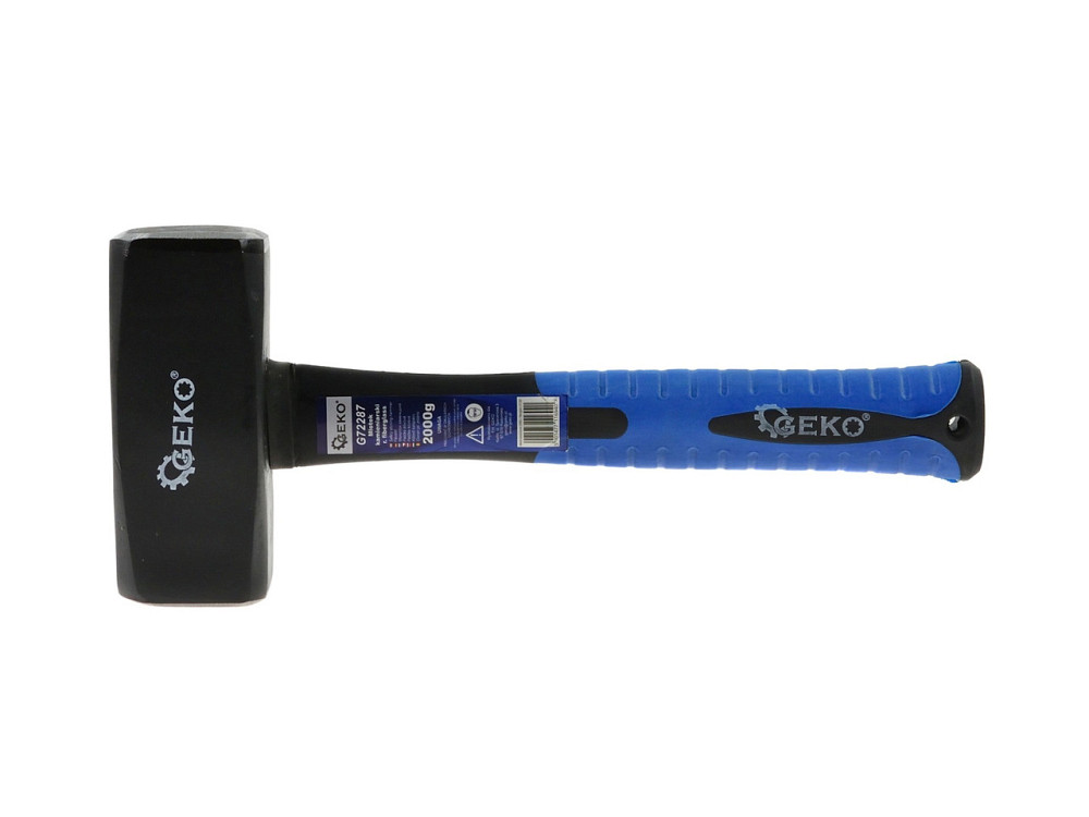 Молот (кувалда) "GeKo" 2,0 кг з ручкою зі скловолокна покритого TPR довжиною  285 мм Киев - изображение 1