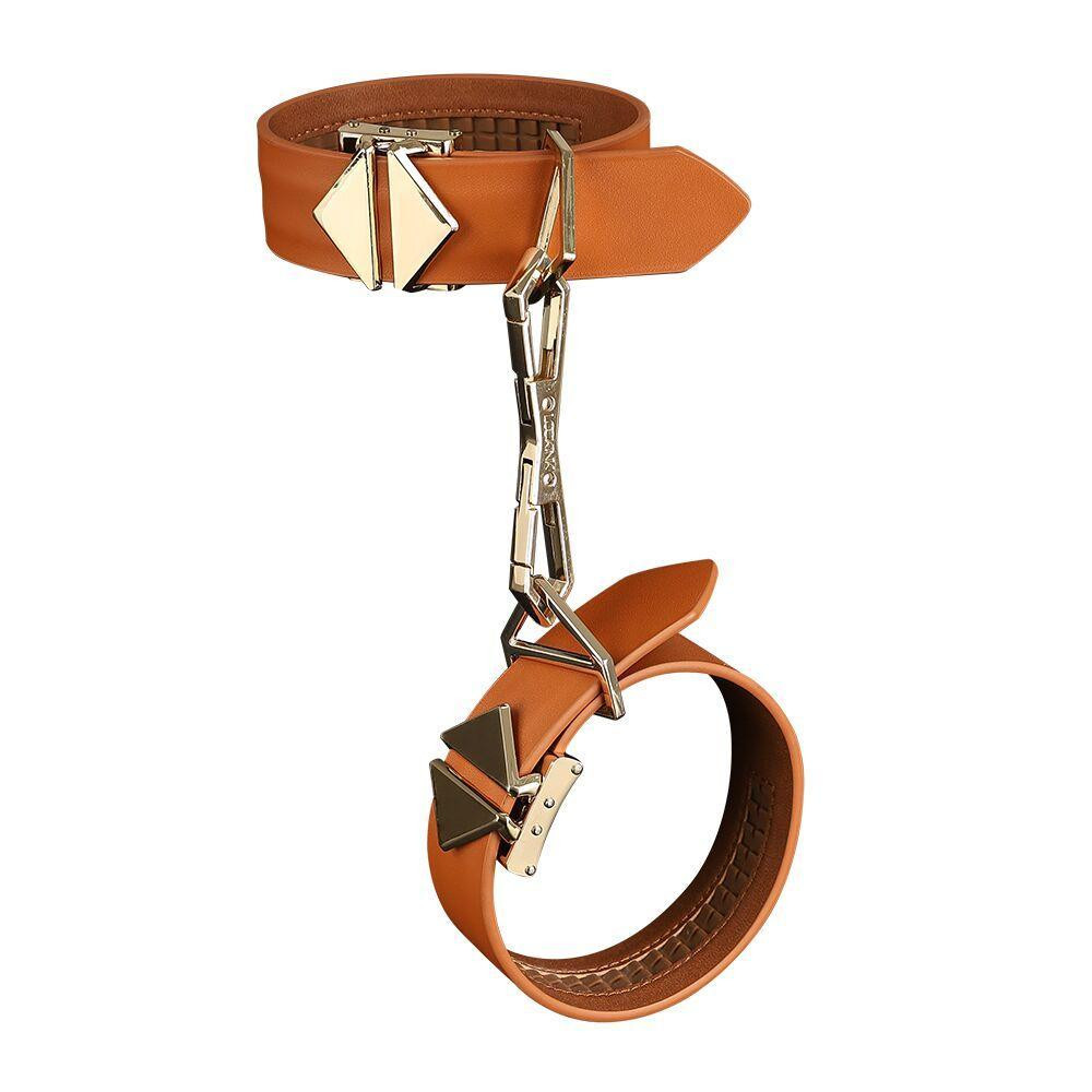 Наручники LOCKINK Wristcuffs/Anklecuffs Brown Set Sex Aura Київ - фото 1