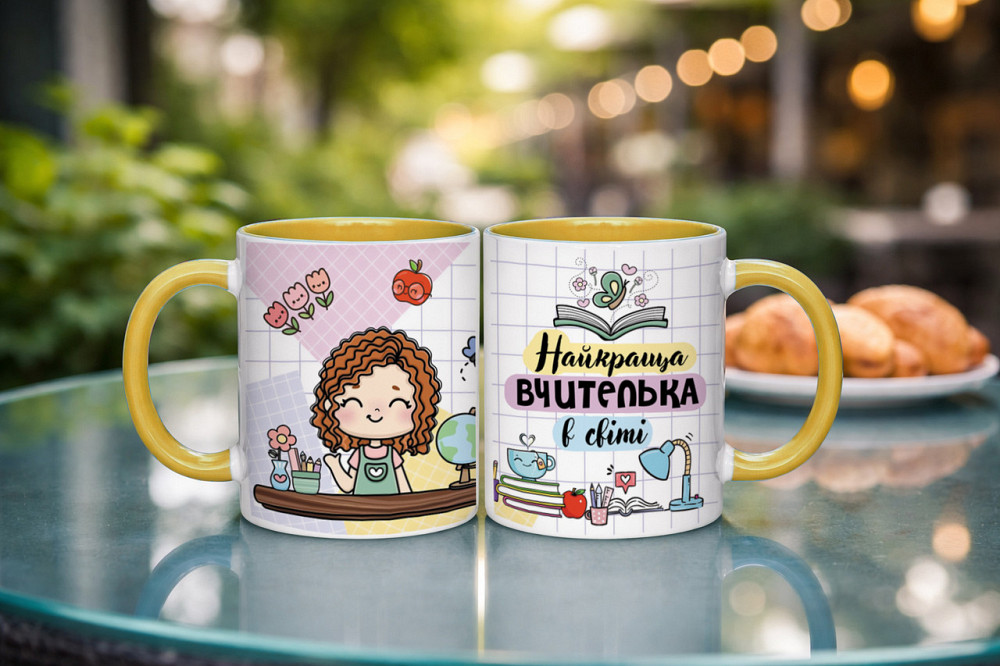 Чашка для вчительки "Найкраща вчителька в світі" 330 мл | Подарунок вчителю Одеса - фото 6
