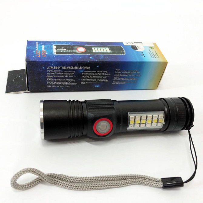 Ліхтар ручний батарейний SY-1903C-P50+SMD+RGB, Ліхтар для використання в темряві Police BL-C136-LM+COB YO-74 Львів - фото 10