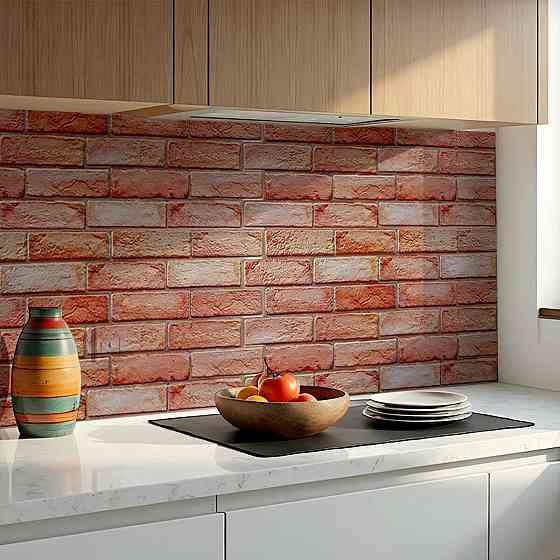 Декоративная ПВХ панель 960х480х4мм Коричнево-розовый кирпич SW-00001426 Киев