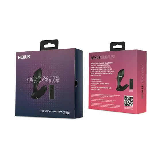 Анальна вібропробка Nexus DUO Plug Medium, пульт ДК Львів